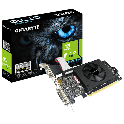 фото Видеокарта gigabyte geforce gt 710 954mhz pci-e 2.0 2048mb 5010mhz 64 bit dvi hdmi hdcp retail