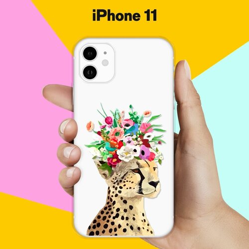Силиконовый чехол Леопард на Apple iPhone 11