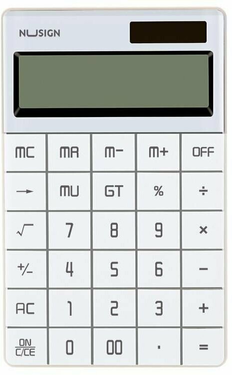 Калькулятор настольный Deli Nusign ENS041WHITE белый