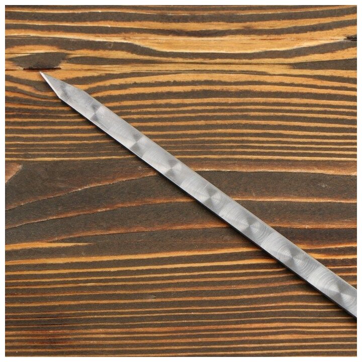 Шампур с деревянной ручкой, металл - 3 мм, ширина - 12 мм, рабочая длина - 40 см - фотография № 3