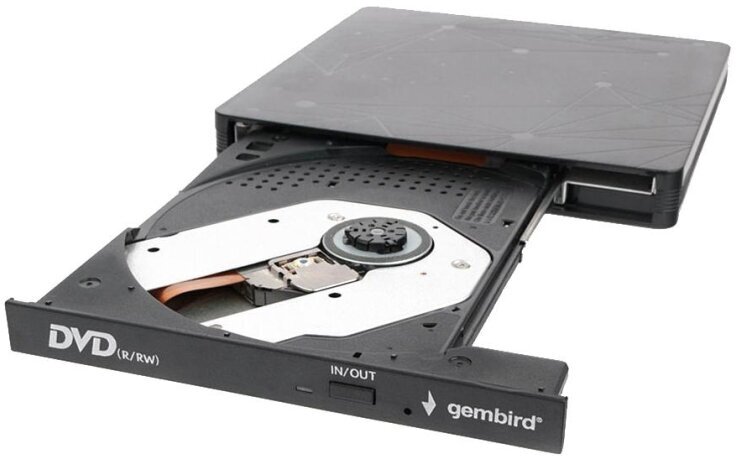 Комплект 5 ук Привод DVD Gembird DVD-USB-03 пластик черный USB 30