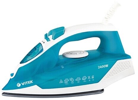 Утюг VITEK VT-8307 (2400 Вт, керамическое покрытие) синий