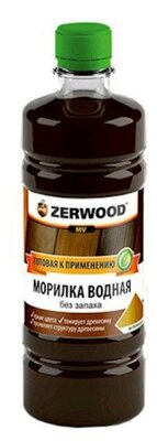 Морилка водная ZERWOOD палисандр 0,5л бутылка