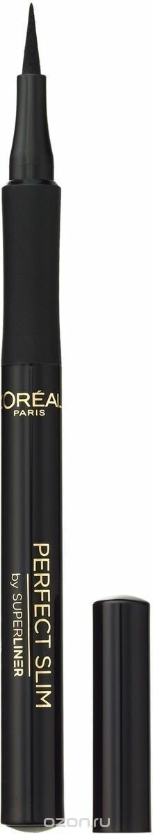 Суперлайнер для глаз Loreal Paris Perfect Slim насыщенный черный 1мл - фото №4