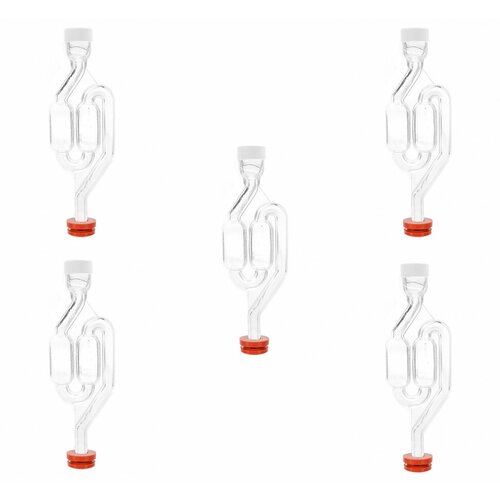 Гидрозатвор двухкамерный, для брожения, S-образный, с уплотнительной резинкой, 