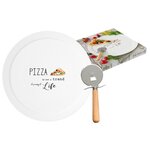 Набор для пиццы Easy Life Kitchen Elements в подарочной упаковке 2 предмета, фарфор, 36 см (EL-R1919_KITE) - изображение