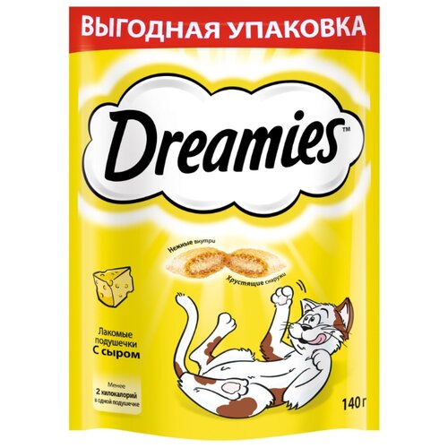 фото Лакомство для кошек Dreamies Подушечки с сыром, 140г
