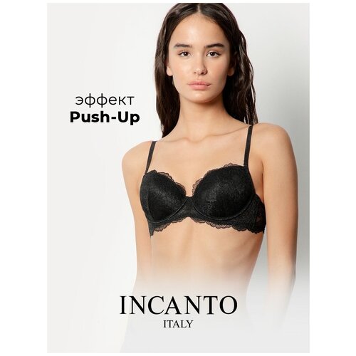 Бюстгальтер Incanto, размер 85B, черный бюстгальтер incanto toronto skin bianco 85b размер