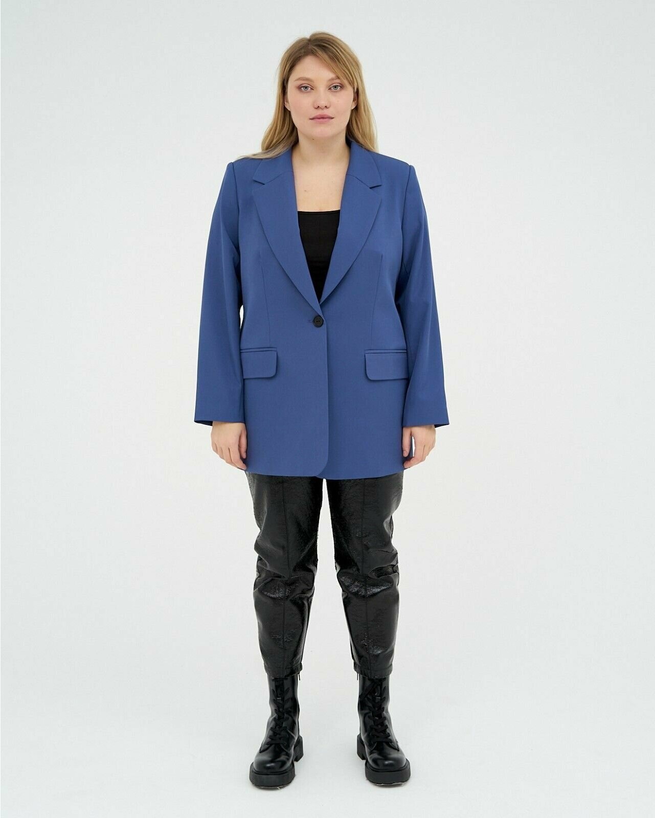 Пиджак MIST, силуэт свободный, размер 60, синий - фотография № 8