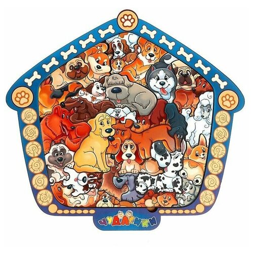 Пазл-головоломка «Собачки в конуре» 1 набор детский развивающий пазл пазл