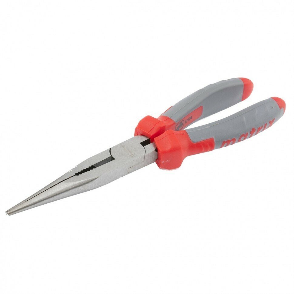 Длинногубцы прямые , 160мм, двухкомпонентные рукоятки Matrix 17122