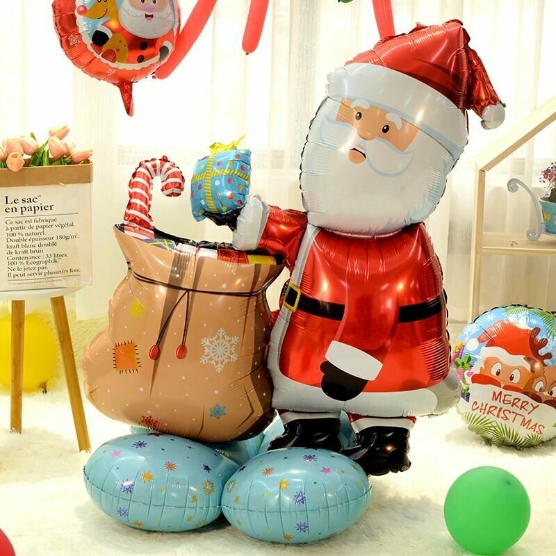 Шар Дед Мороз, шарик на новый год, 2024, Санта Клаус ростовой