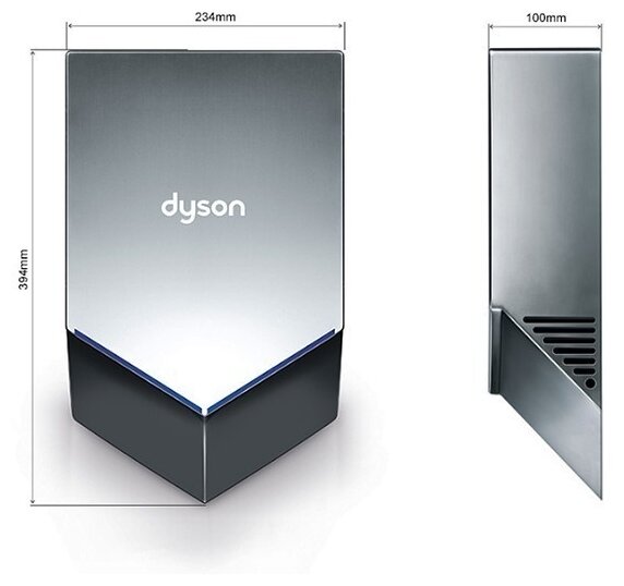 Сушилка для рук Dyson Airblade HU02 white - фото №3