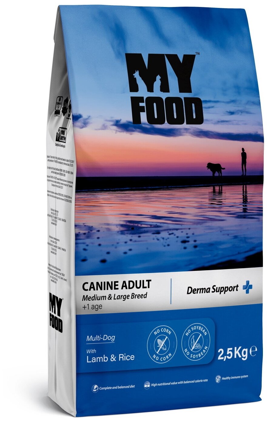 Myfood Canine Adult Medium & Large Breed Multi-Dog with Lamb & Rice 2,5 кг сухой корм для собак с ягненком и рисом