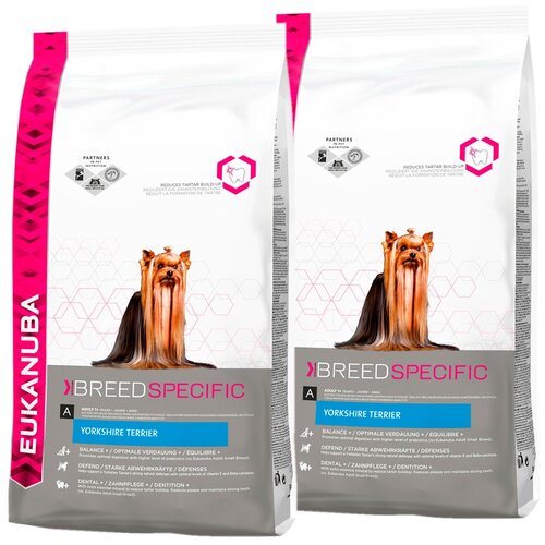 EUKANUBA YORKSHIRE TERRIER для взрослых собак йоркширский терьер (1 + 1 кг)