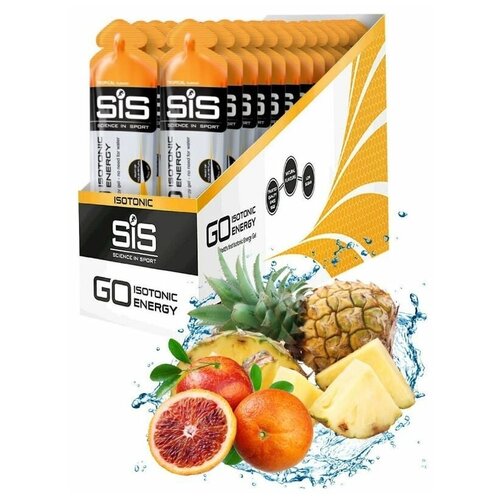 Энергетический гель-изотоник SiS тропик 30 шт. sis go energy electrolyte gel гель энергетический изотонический углеводный с электролитами 3шт по 60мл соленая карамель