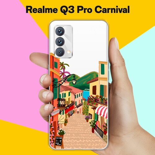 Силиконовый чехол на realme Q3 Pro Carnival Edition Город 20 / для Реалми Ку 3 Про Карнивал силиконовый чехол на realme q3 pro carnival edition узор из корги для реалми ку 3 про карнивал