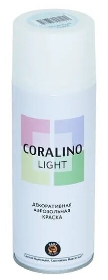 Краска аэрозольная Coralino LIGHT CL1010, декоративная, белый иней, 520 мл