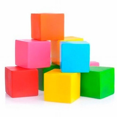 Набор резиновых кубиков ПКФ Игрушки 9 шт, 5,5 см, в коробке (СИ-711) резиновый набор кубиков си 711
