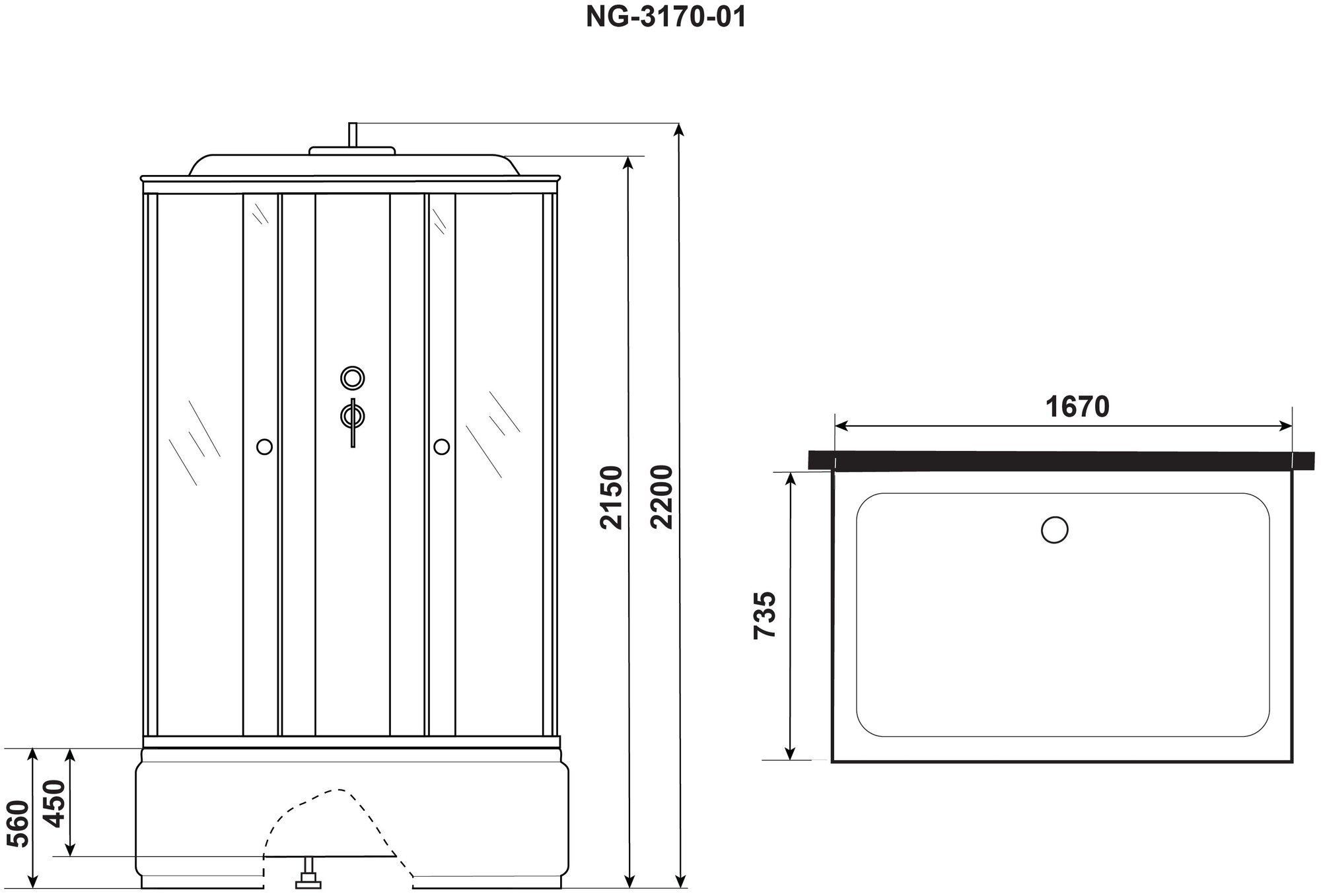 Душевая кабина Niagara NG-3170-01 - фото №15