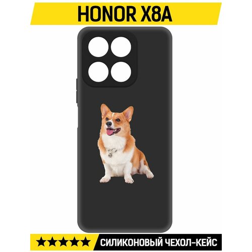 Чехол-накладка Krutoff Soft Case Корги для Honor X8a черный чехол накладка krutoff soft case мандаринки для honor x8a черный