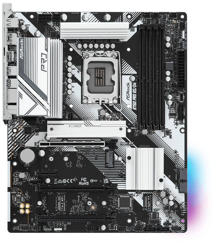 Материнская плата Asrock B760 PRO RS/D4 (LGA1700, ATX)