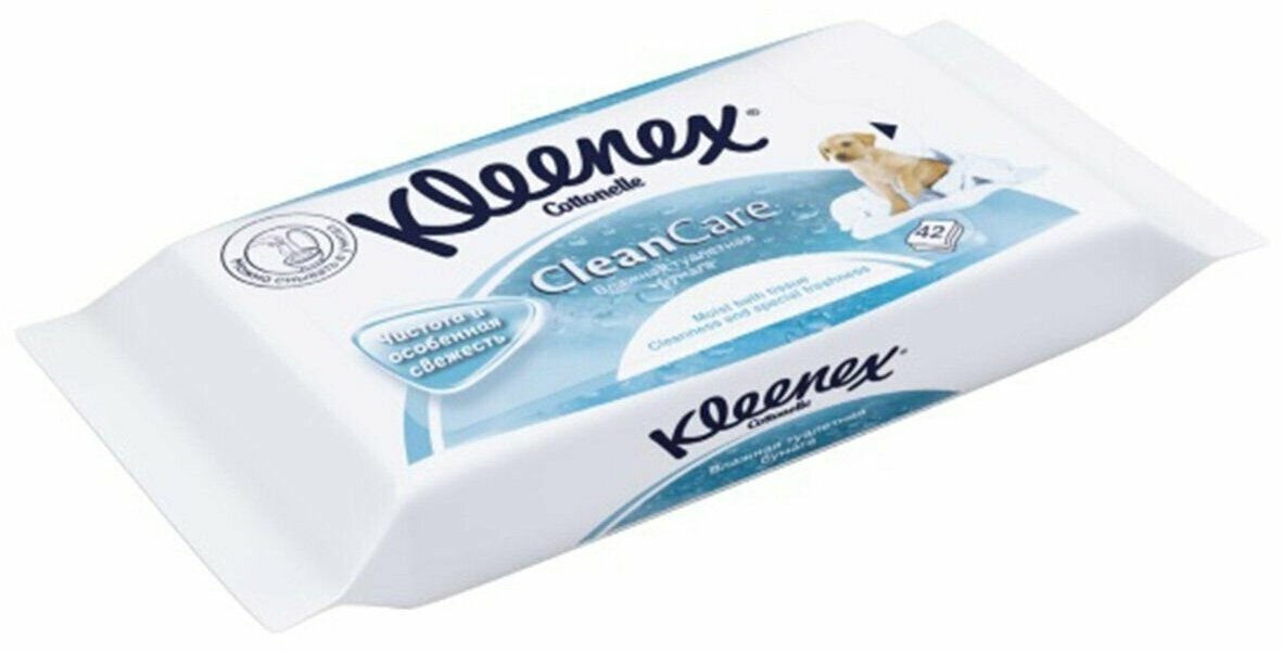 Туалетная бумага Kleenex Classic Clean влажная 42 листа КИМБЕРЛИ КЛАРК - фото №10