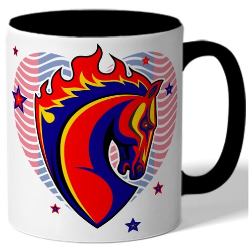 фото Кружка цветная цск - конь drabs