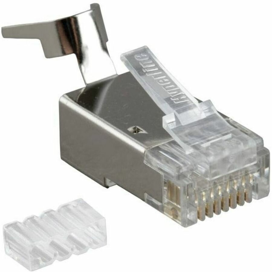 Коннектор Hyperline (PLUG-8P8C-UV-C6-TW-SH-10) FTP кат.6 RJ45 (упак:10шт)