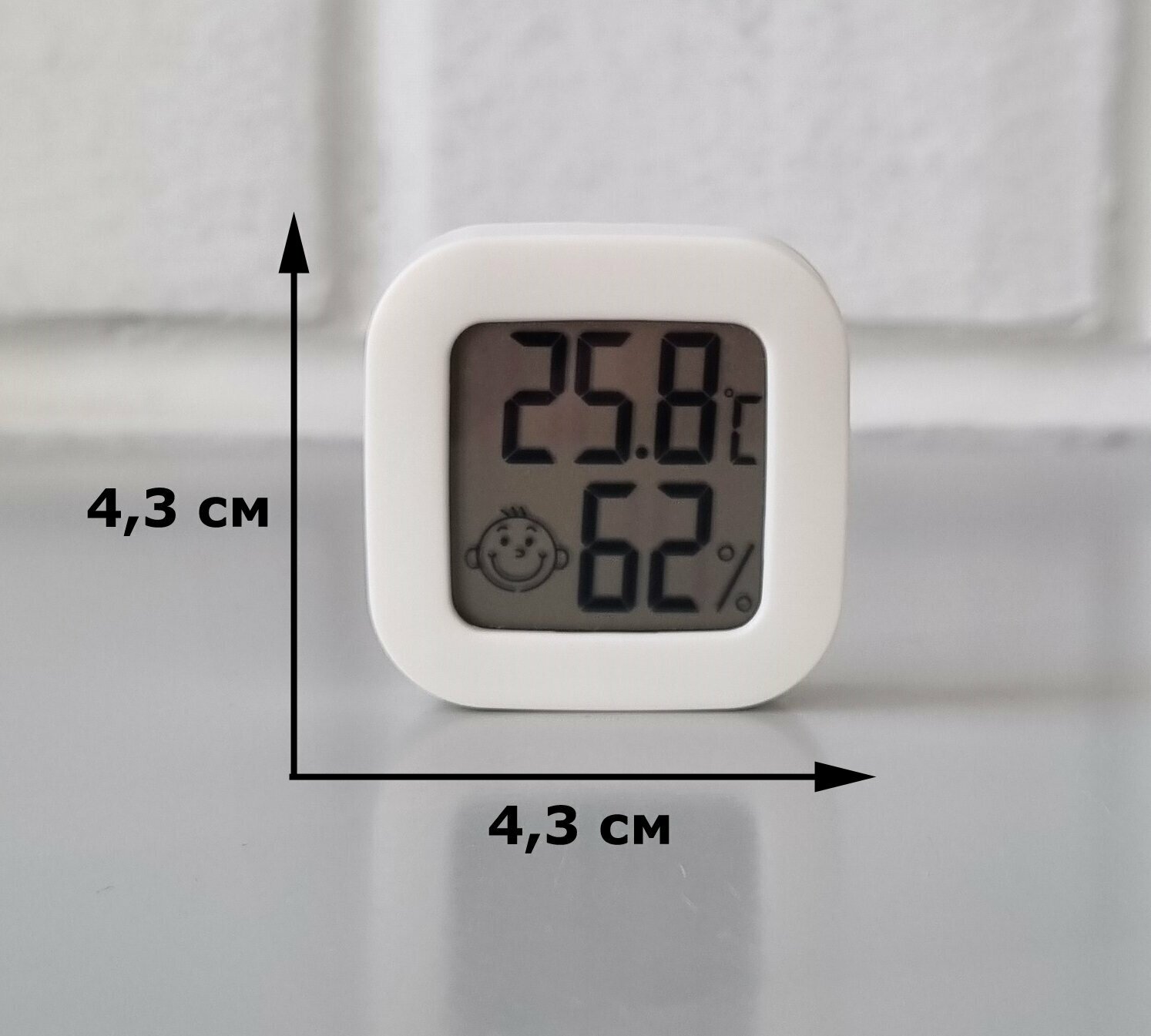 Термометр-гигрометр цифровой для дома, дачи, теплицы, террариума / Гигрометр термометр - измеритель влажности и температуры (цифровая метеостанция) - фотография № 2