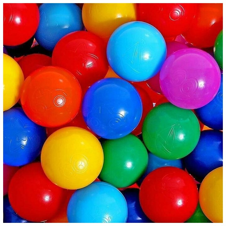 Шарики для сухого бассейна с рисунком, диаметр шара 7,5 см, набор 150 штук, разноцветные - фотография № 9
