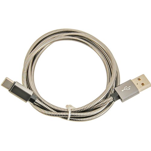 Кабель USB 3.0 MOBILEPLUS металл серый 1 м MPКкмTCс mobileplus кабель lightning 8 pin microusb mobileplus рулетка белый 1 м mpusbкр8pmб