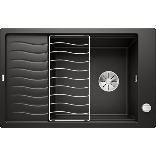 Мойка для кухни Blanco Elon XL 6 S Silgranit черный, кл-авт. InFino