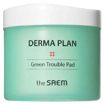 The Saem Пилинг-пэды  Derma Plan Green Trouble Pad, 70 шт.