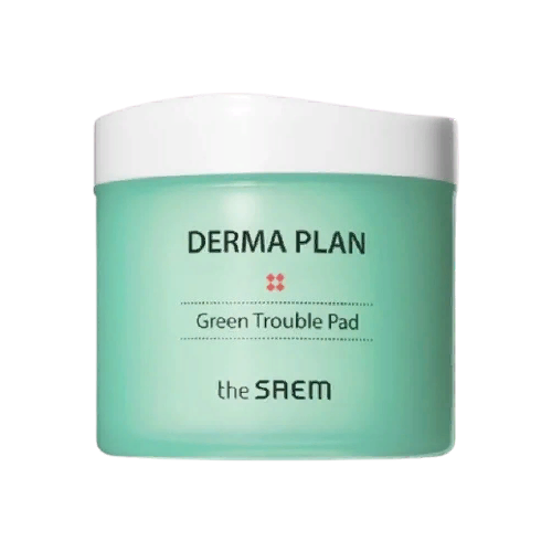 The Saem Пилинг-пэды Derma Plan Green Trouble Pad, 70 шт. пэды очищающие для лица derma plan green trouble pad 70шт