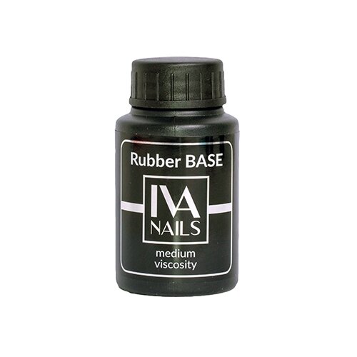 IVA Nails Базовое покрытие Base Rubber Medium Viscosity, бесцветный, 30 мл каучуковая цветная база для гель лака rubber base color iva nails pastel 06 ivn rbp 06 8 мл