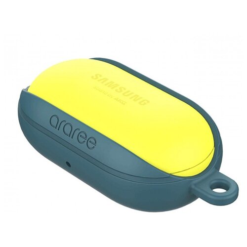 фото Силиконовый чехол araree bean для galaxy buds/buds+, зеленовато-синий (forest blue)