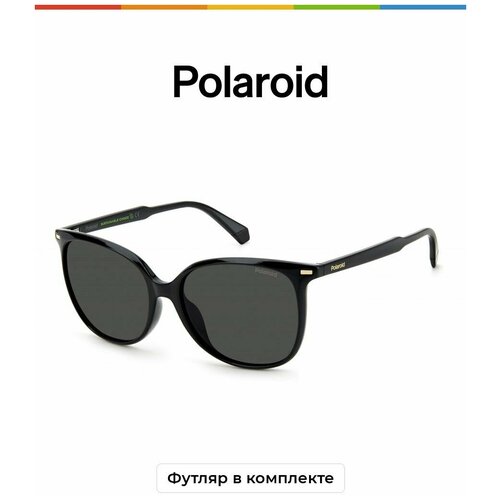 Солнцезащитные очки Polaroid Polaroid PLD 4125/G/S 807 M9 PLD 4125/G/S 807 M9, черный, серый