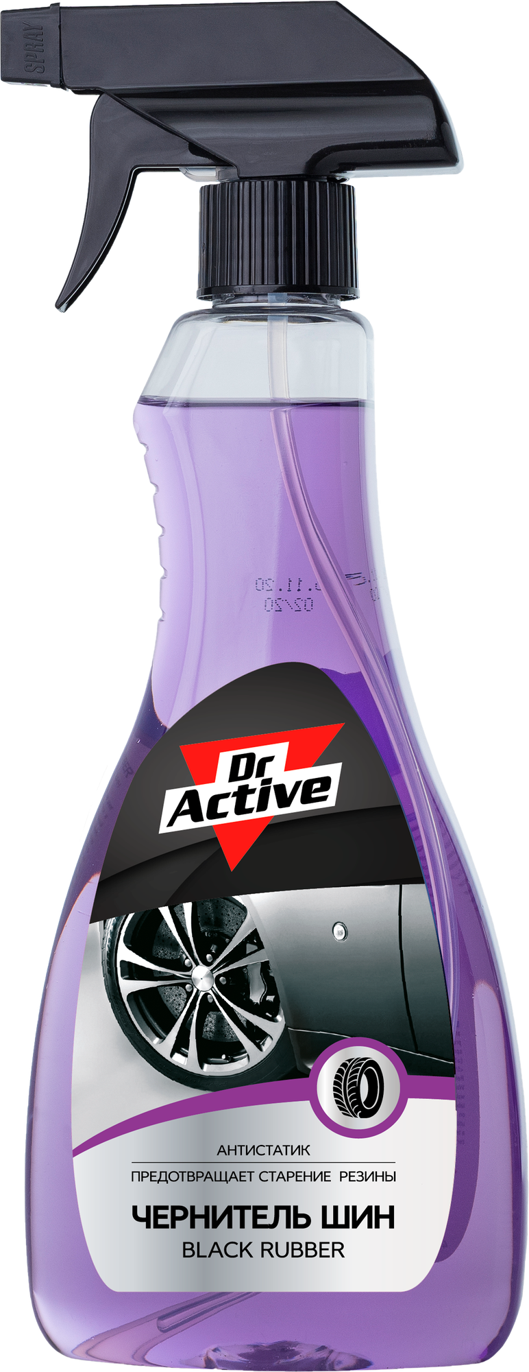 Средство для очистки и полировки шин Dr Active "Black Rubber" чернитель резины на водной основе 500 мл