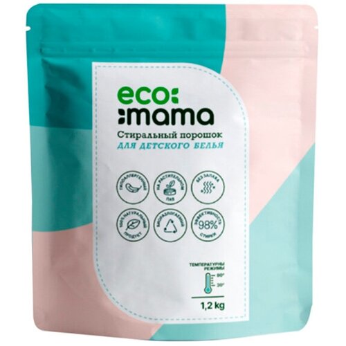 Средство Стиральный порошок для детского белья Ecomama 1.2kg EMEMWPSF59726