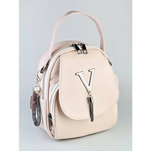 фото Рюкзак 6481-8, фактура гладкая, бежевый, белый babak