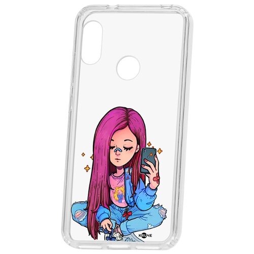 фото Чехол на huawei p20 kruche print pink hair