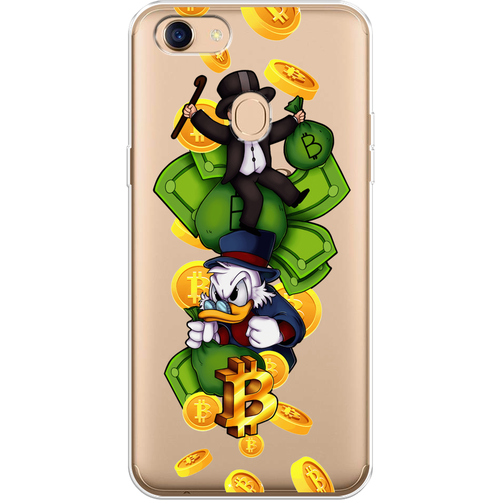 Силиконовый чехол на Oppo F5 / Оппо Ф5 Scrooge McDuck and Monopoly, прозрачный силиконовый чехол на oppo a74 оппо a74 scrooge mcduck and monopoly прозрачный