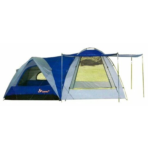 Палатка кемпинговая четырёхместная LANYU LY-1706, синий/серый палатка кемпинговая пятиместная lanyu ly 1607d синий