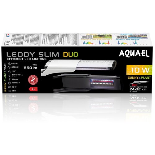 Светильник DUO LEDDY SLIM SUNNY/PLANT DAY&NIGHT 10Вт черный (24-50см) (Акваэль)