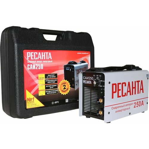 Сварочный аппарат инверторный Ресанта САИ-250 ММА 250 А ПВ - 70 кейс 1469000₽