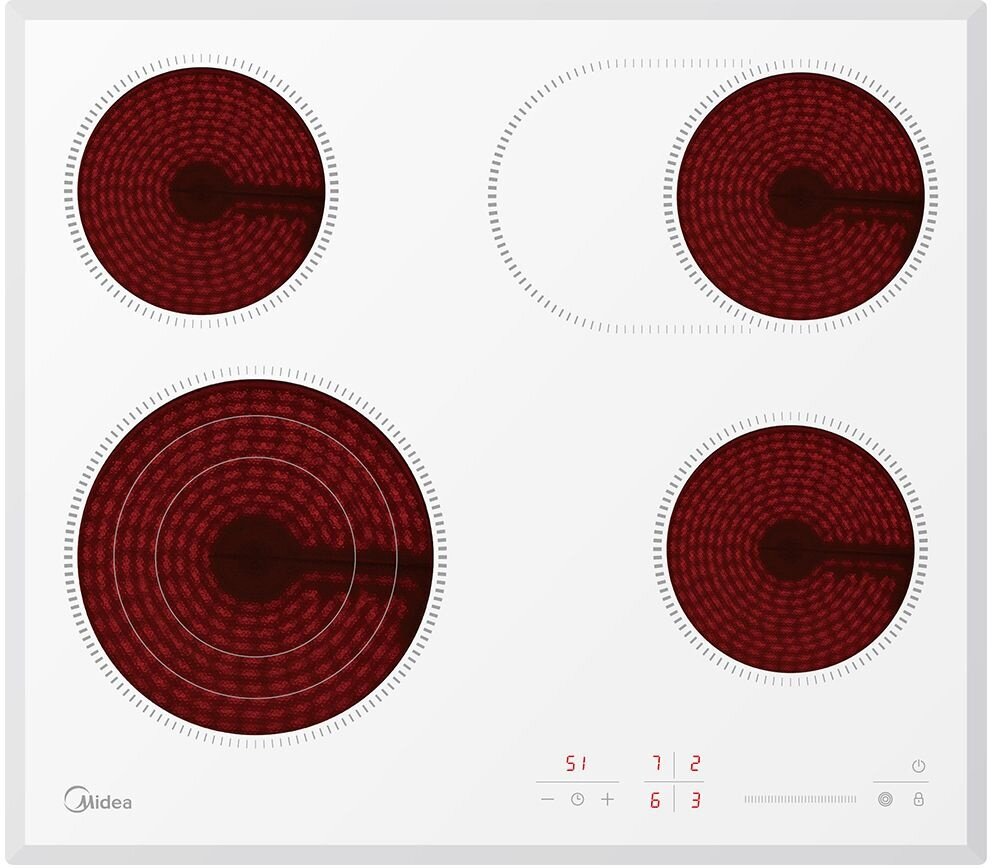 Варочная поверхность электрическая Midea MCH64767FW белый