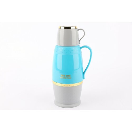 Термос 1л 2644Н-1, цвет серый голубой