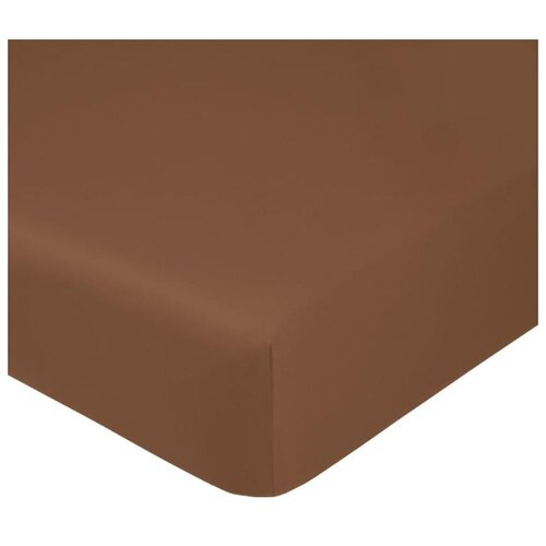 фото Простыня на резинке "арт постель" сатин; коричневый; размер 160 х 200 артпостель