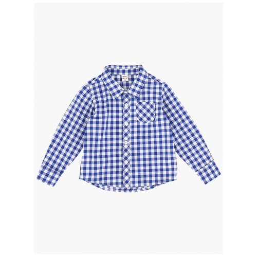 Рубашка для мальчиков Mini Maxi, модель 3395, цвет синий, размер 92